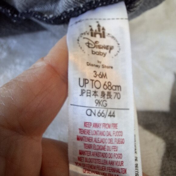 Disney Baby 3-6 Month Mickey Mouse Little Wanderer One Piece With Hood Blue Gray - Picture 7 of 7